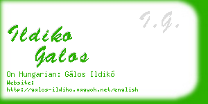 ildiko galos business card